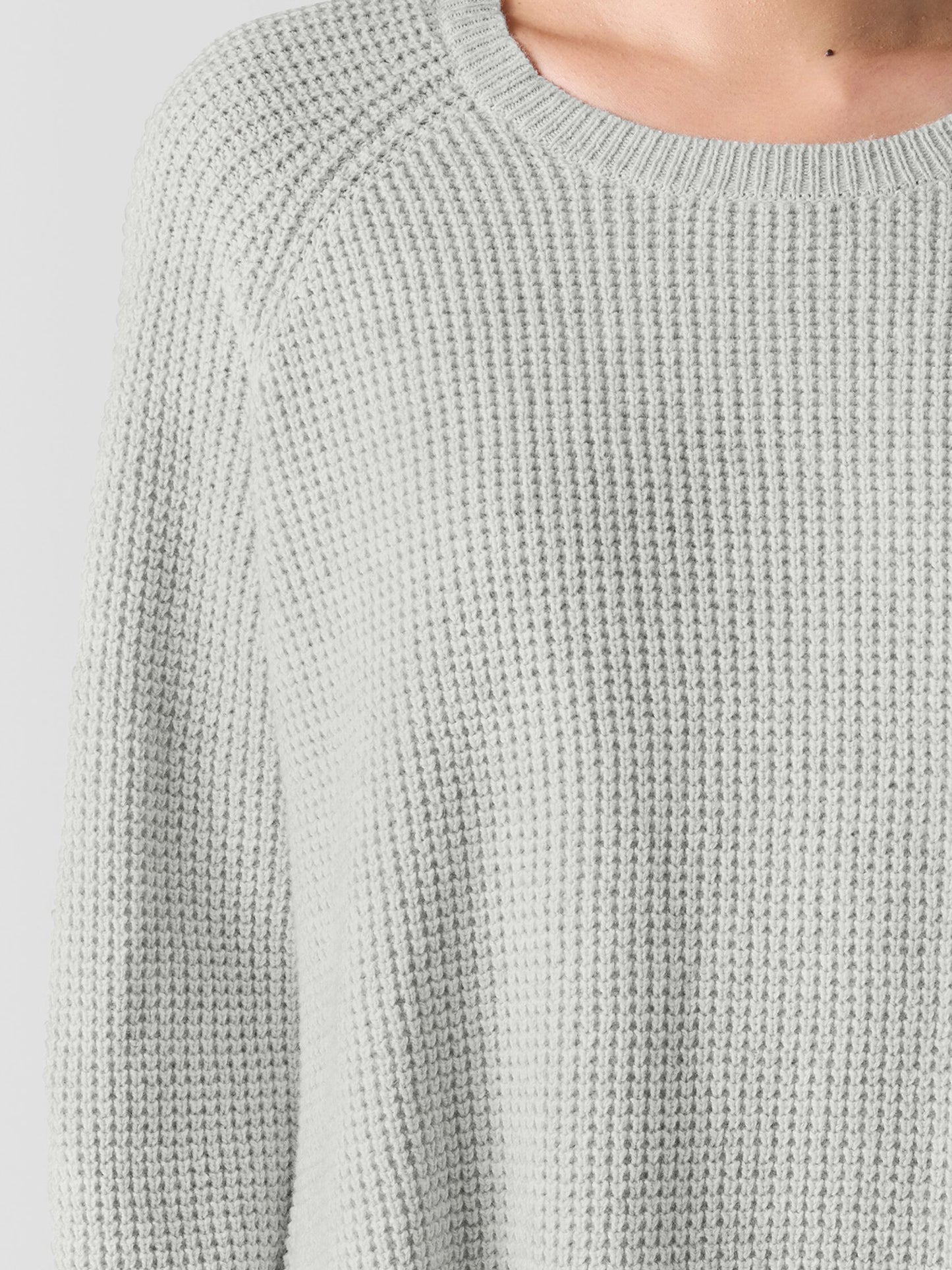 Eileen Fisher Cotton & Recycled Cashmere Knit Sweater