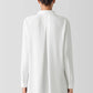 Eileen Fisher Silk Georgette Crepe Stand Collar Top