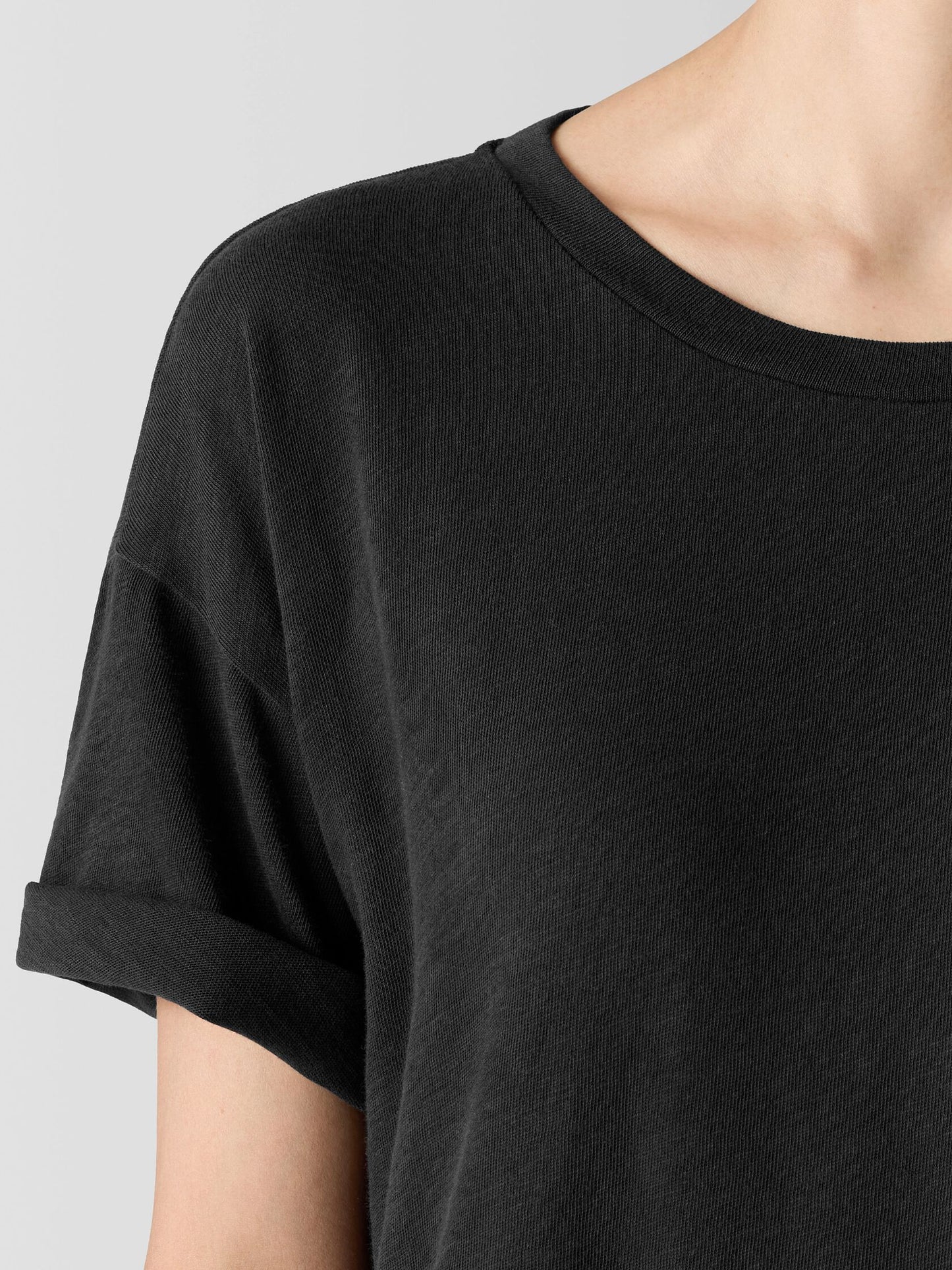 Eileen Fisher Cozy Organic Cotton Slub Tee