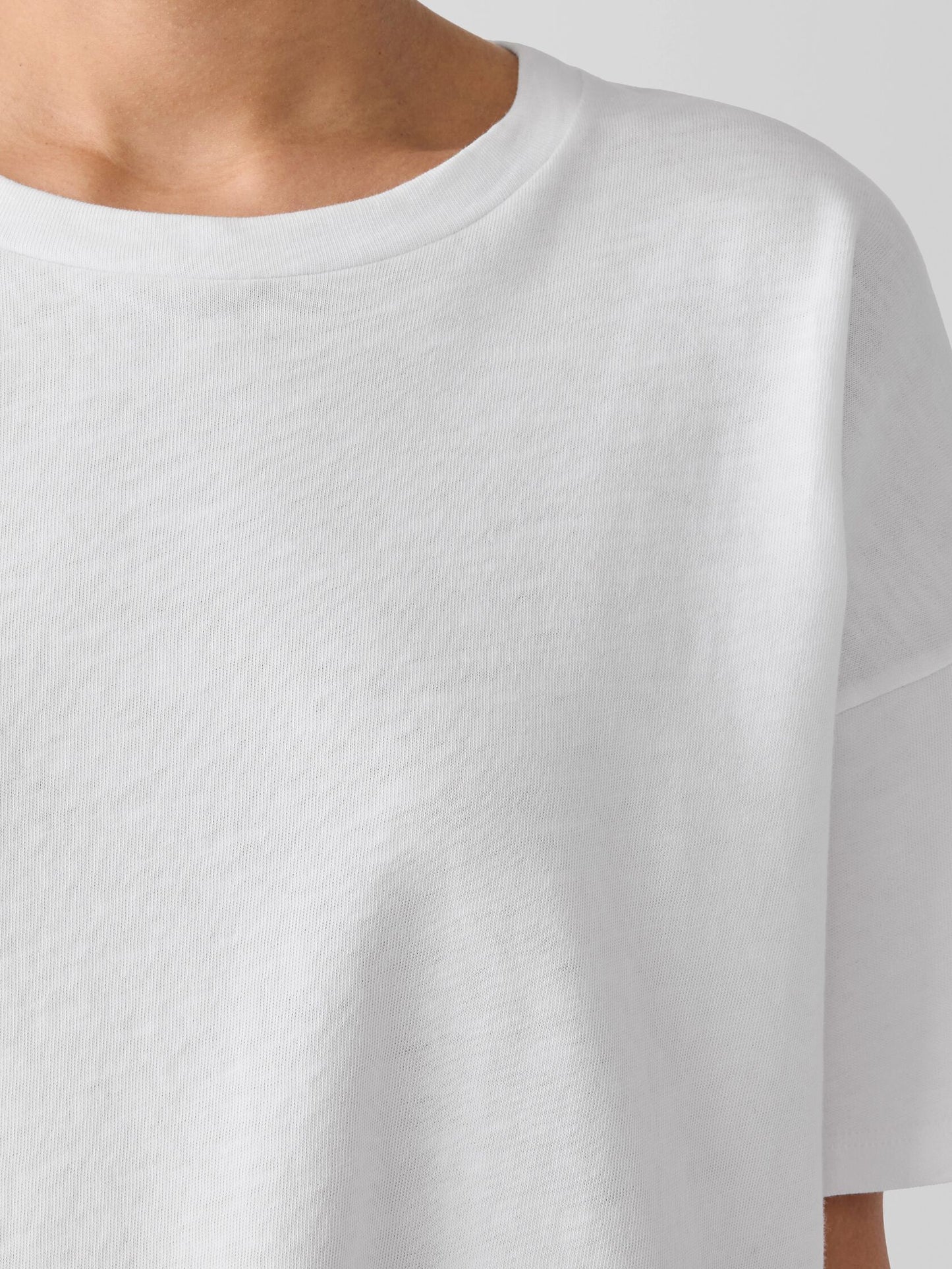 Eileen Fisher Cozy Organic Cotton Slub Tee