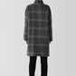 Eileen Fisher Luxe Alpaca Windowpane Stand Collar Coat