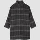 Eileen Fisher Luxe Alpaca Windowpane Stand Collar Coat