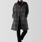 Eileen Fisher Luxe Alpaca Windowpane Stand Collar Coat