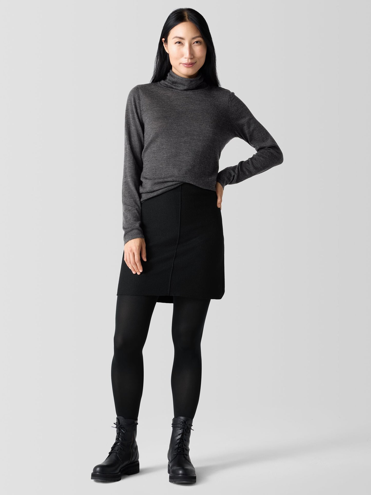 Eileen Fisher Fine Merino Turtleneck Top