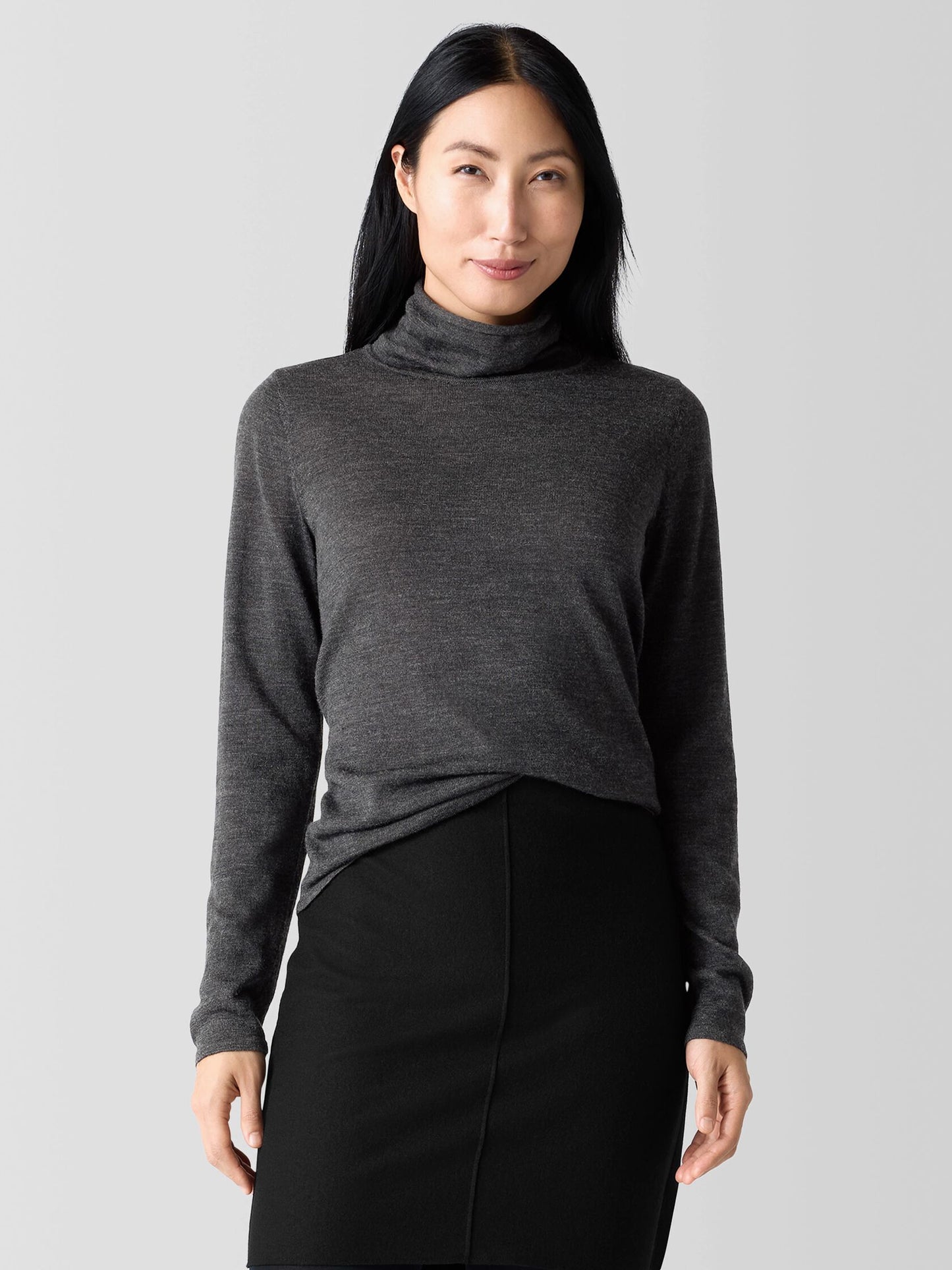 Eileen Fisher Fine Merino Turtleneck Top