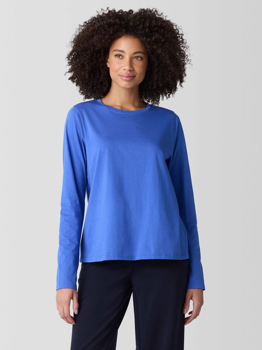 Eileen Fisher Organic Pima Cotton Long Sleeve Tee