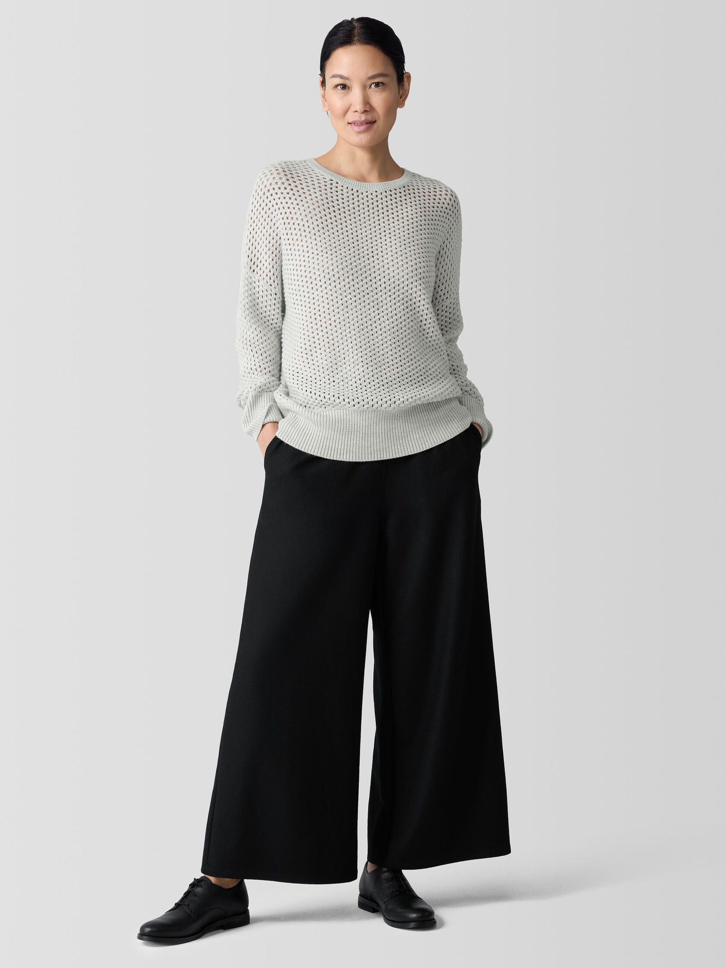 Eileen Fisher Merino Mesh Knit Sweater