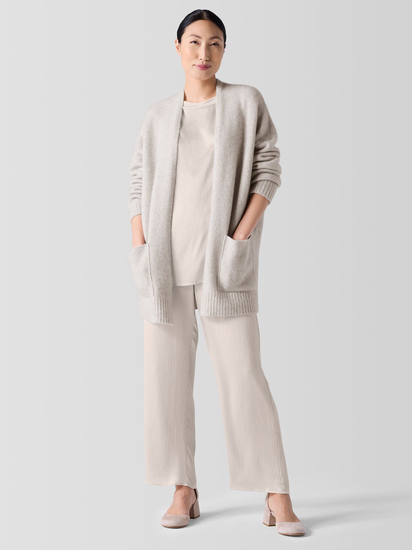 Eileen Fisher Cashmere Silk Bliss Long Cardigan