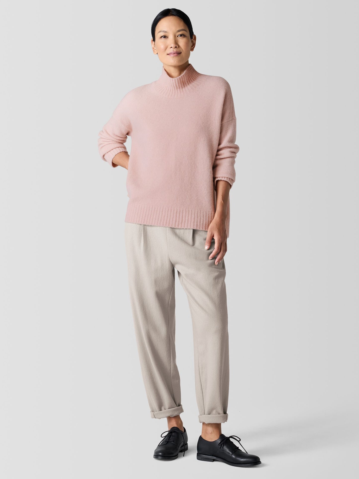 Eileen Fisher Cashmere Silk Bliss Turtleneck Sweater