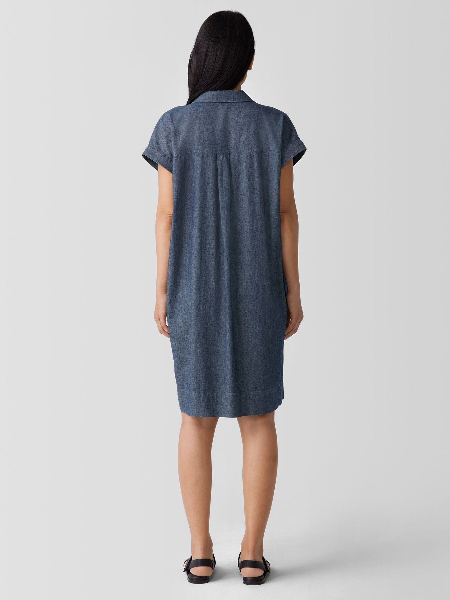 Eileen Fisher Airy Organic Cotton Twill Shirt Dress