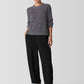 Eileen Fisher Recycled Cotton Twist Mock Neck Sweater