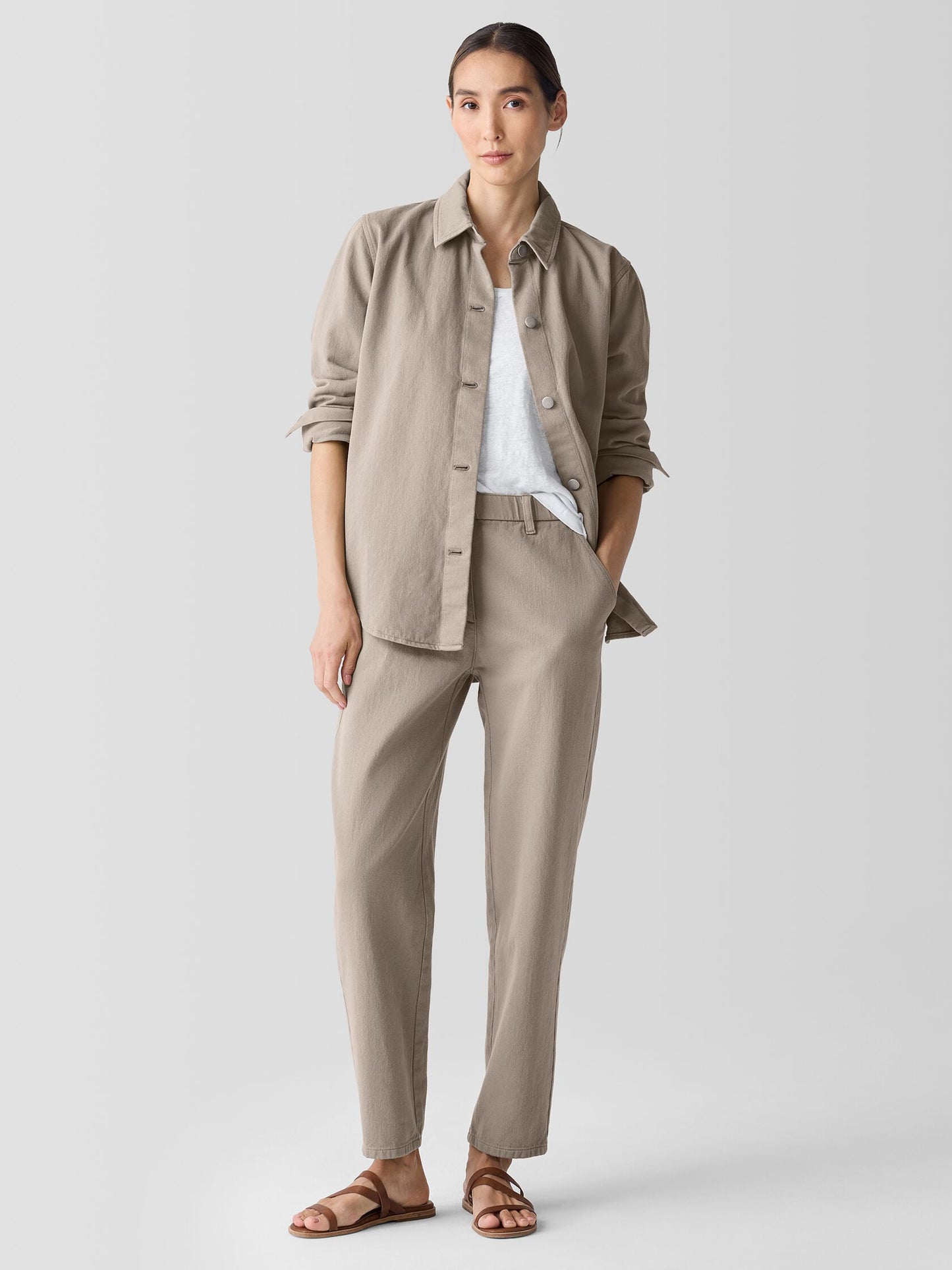 Eileen Fisher Garment Dyed Utility Shirt Jacket