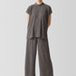 Eileen Fisher Woven Plisse Wide Leg Pant