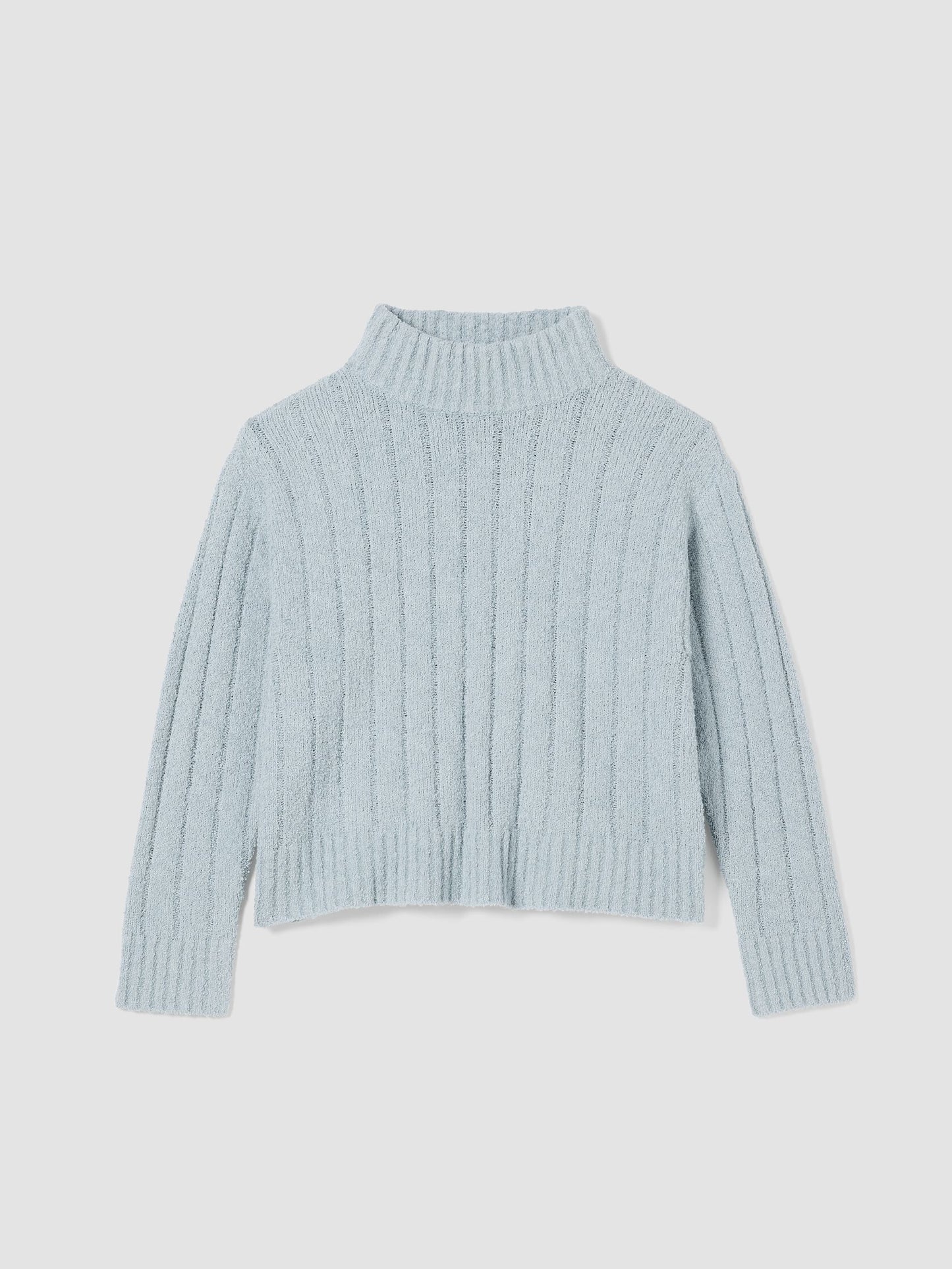 Eileen Fisher Cotton Fluff Rib Turtleneck Sweater