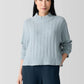 Eileen Fisher Cotton Fluff Rib Turtleneck Sweater