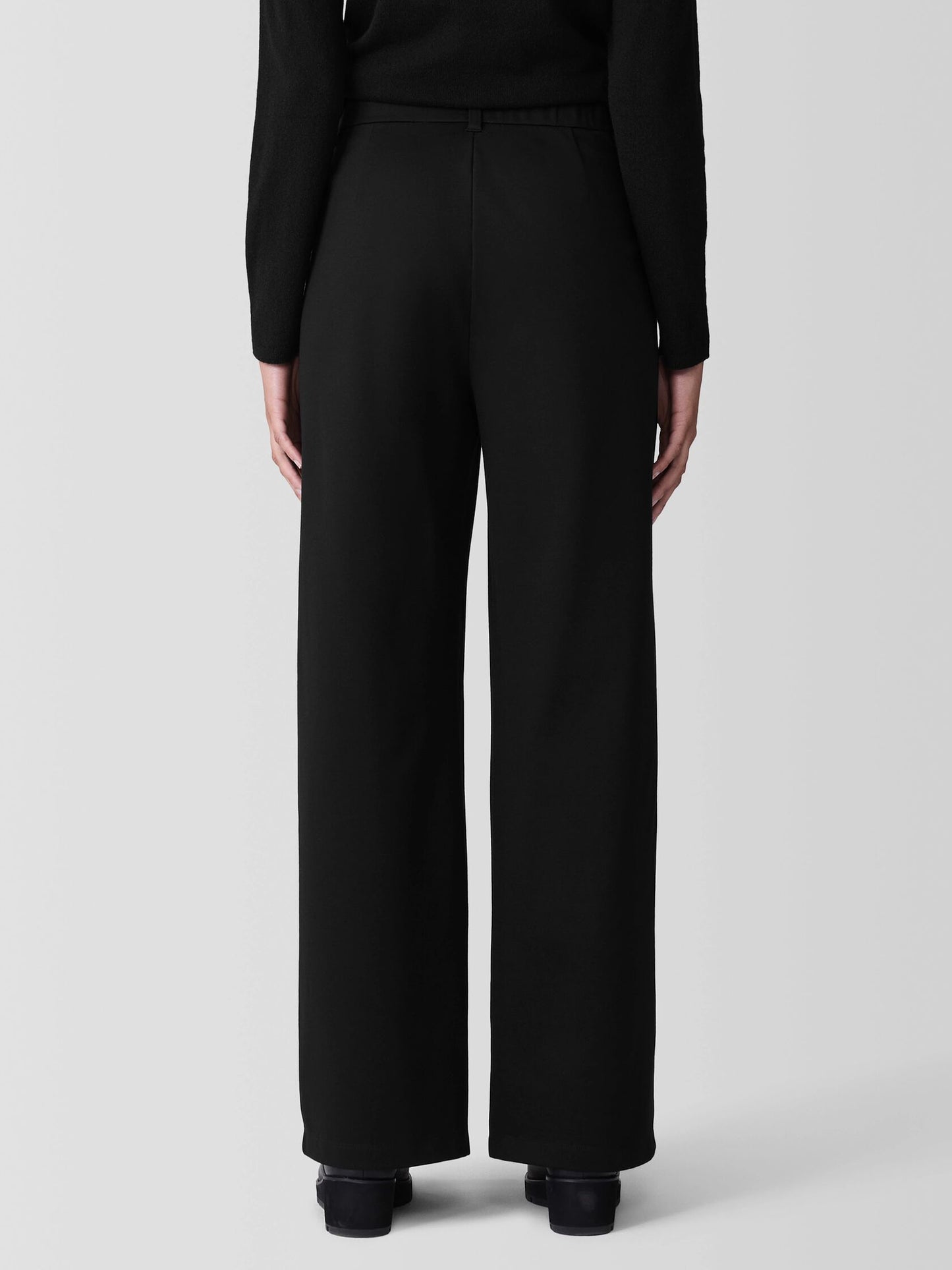 Eileen Fisher Washable Flex Ponte Wide Trouser Pant