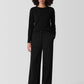 Eileen Fisher Washable Flex Ponte Wide Trouser Pant