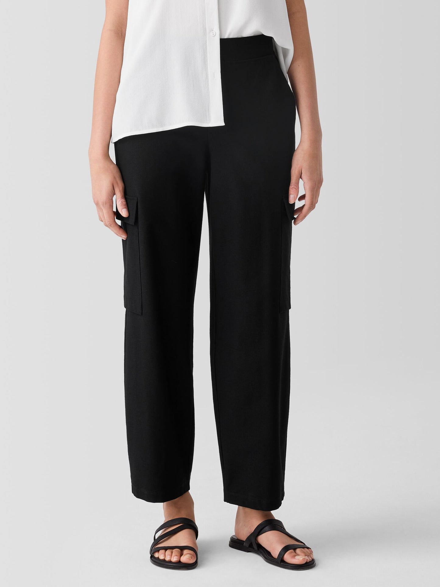 Eileen Fisher Washable Stretch Crepe Cargo Pant