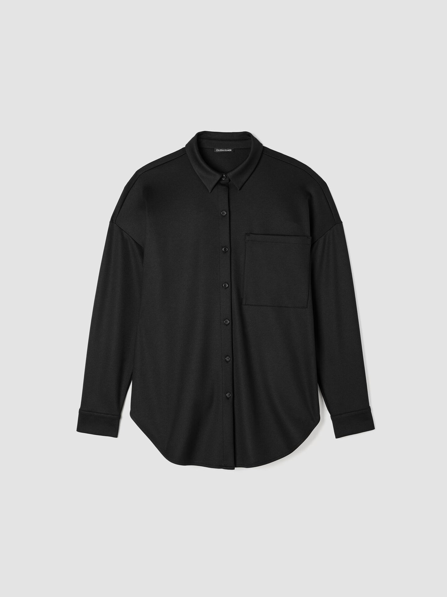 Eileen Fisher Lightweight Ponte Collar Long Shirt