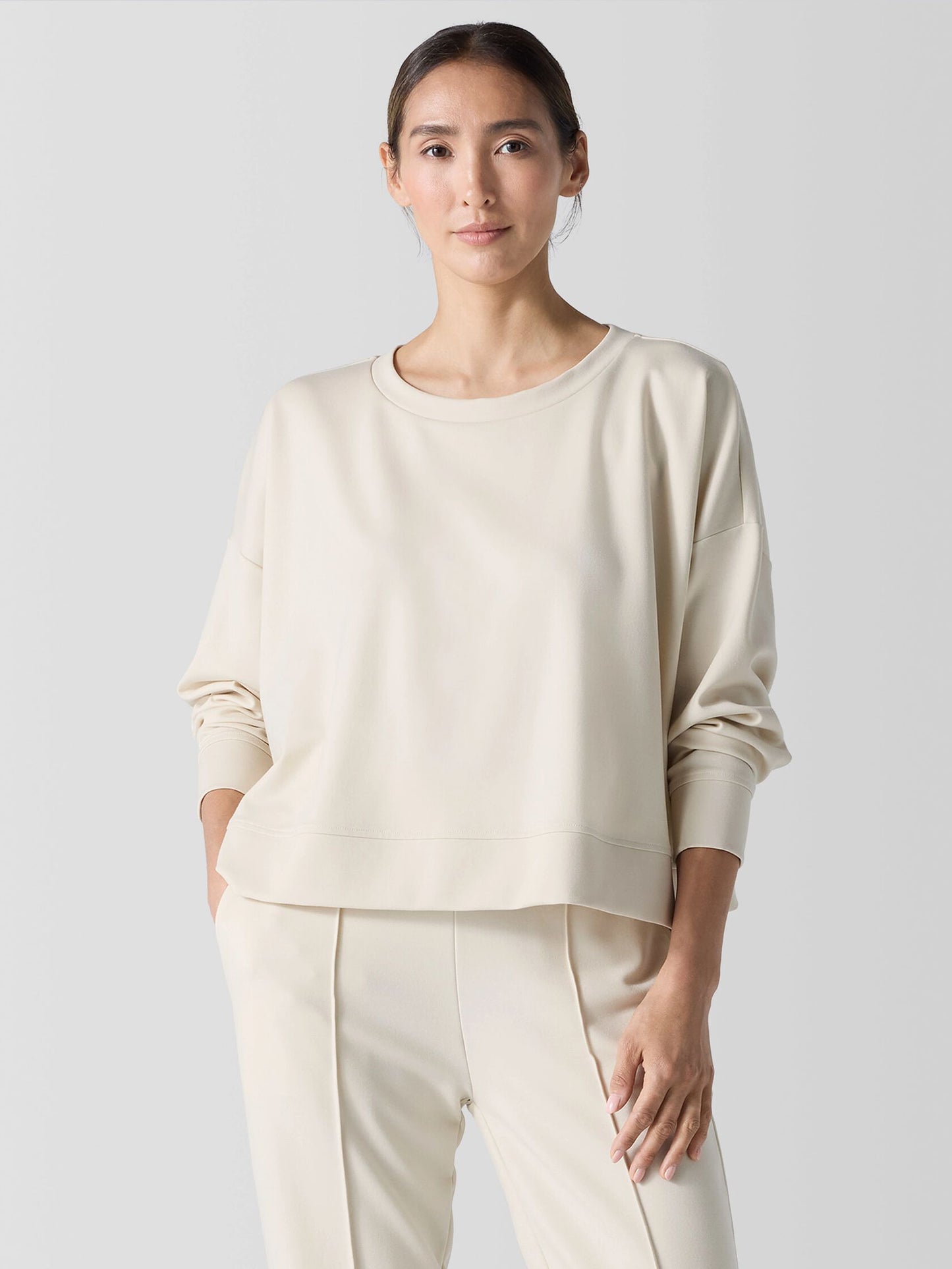 Eileen Fisher Lightweight Ponte Round Neck Top