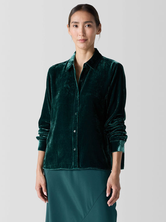 Eileen Fisher Velvet Classic Collar Shirt