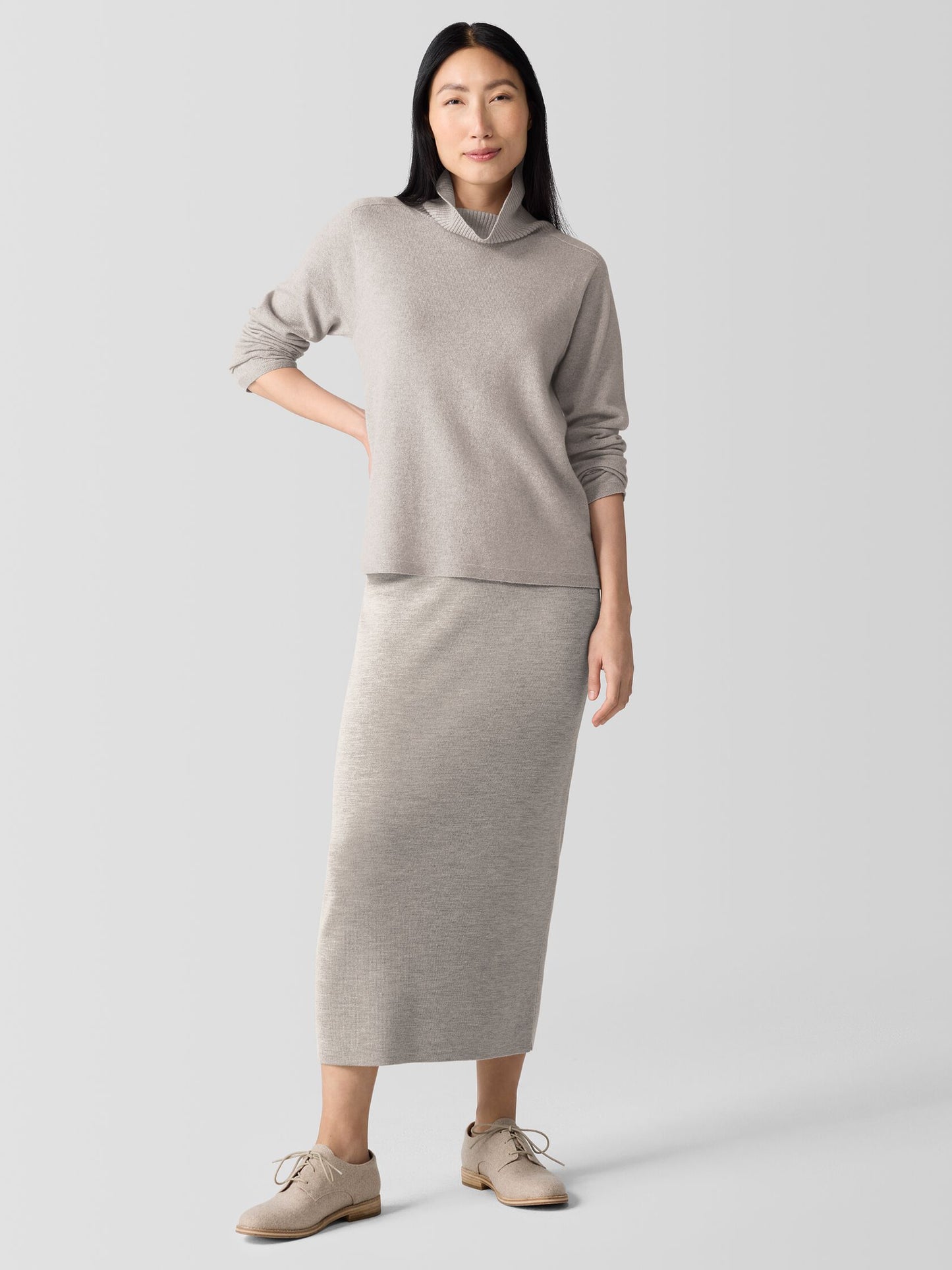 Eileen Fisher Italian Cashmere Turtleneck Top