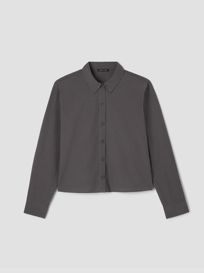 Eileen Fisher Organic Cotton Poplin Classic Collar Shirt