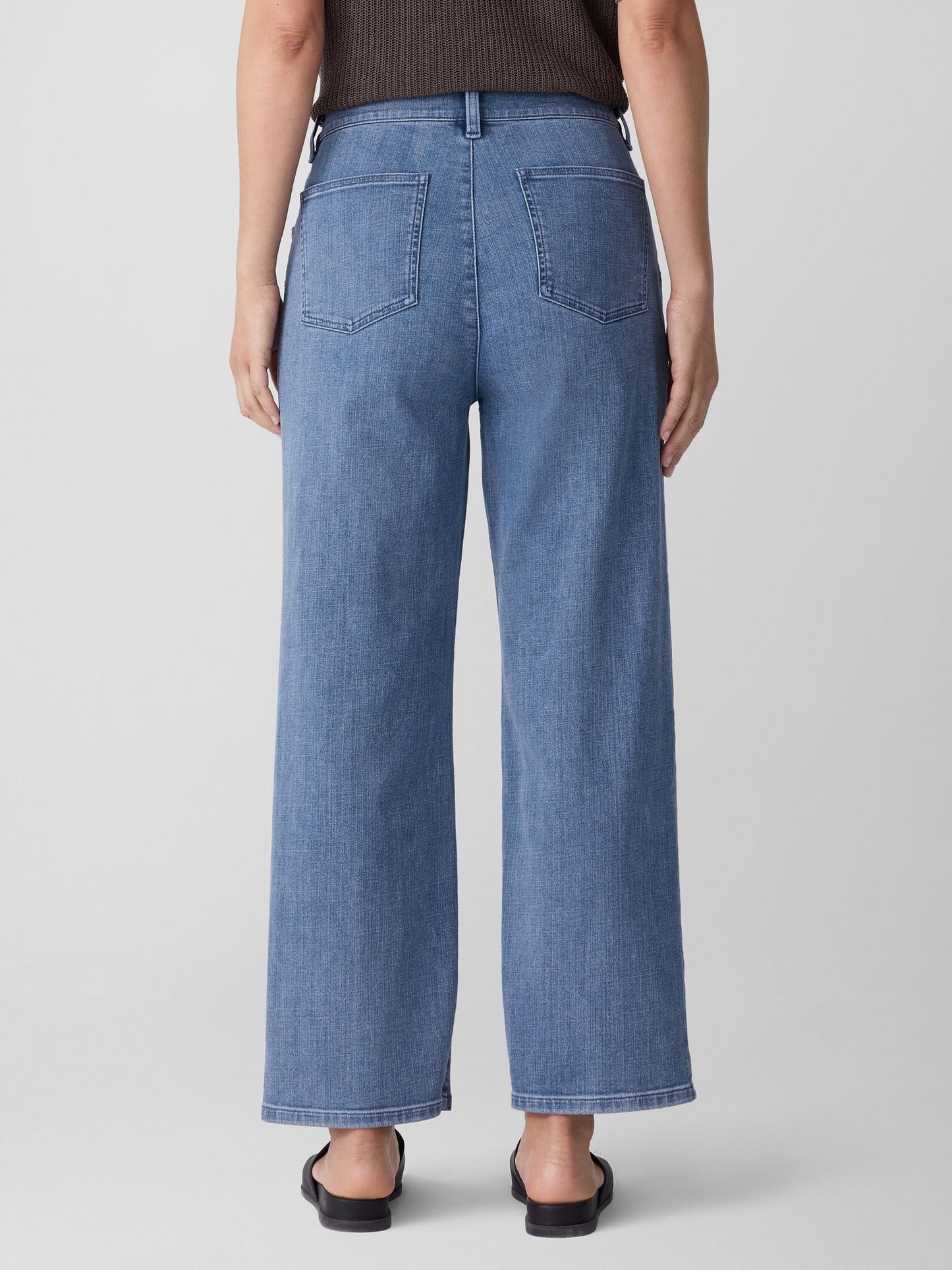 Eileen Fisher Cotton Stretch Denim Straight Jean