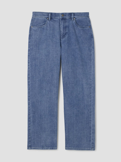 Eileen Fisher Cotton Stretch Denim Straight Jean
