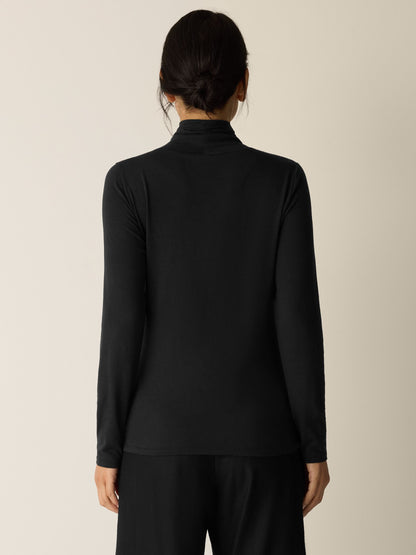 Eileen Fisher Cotton Blend Knit Turtleneck
