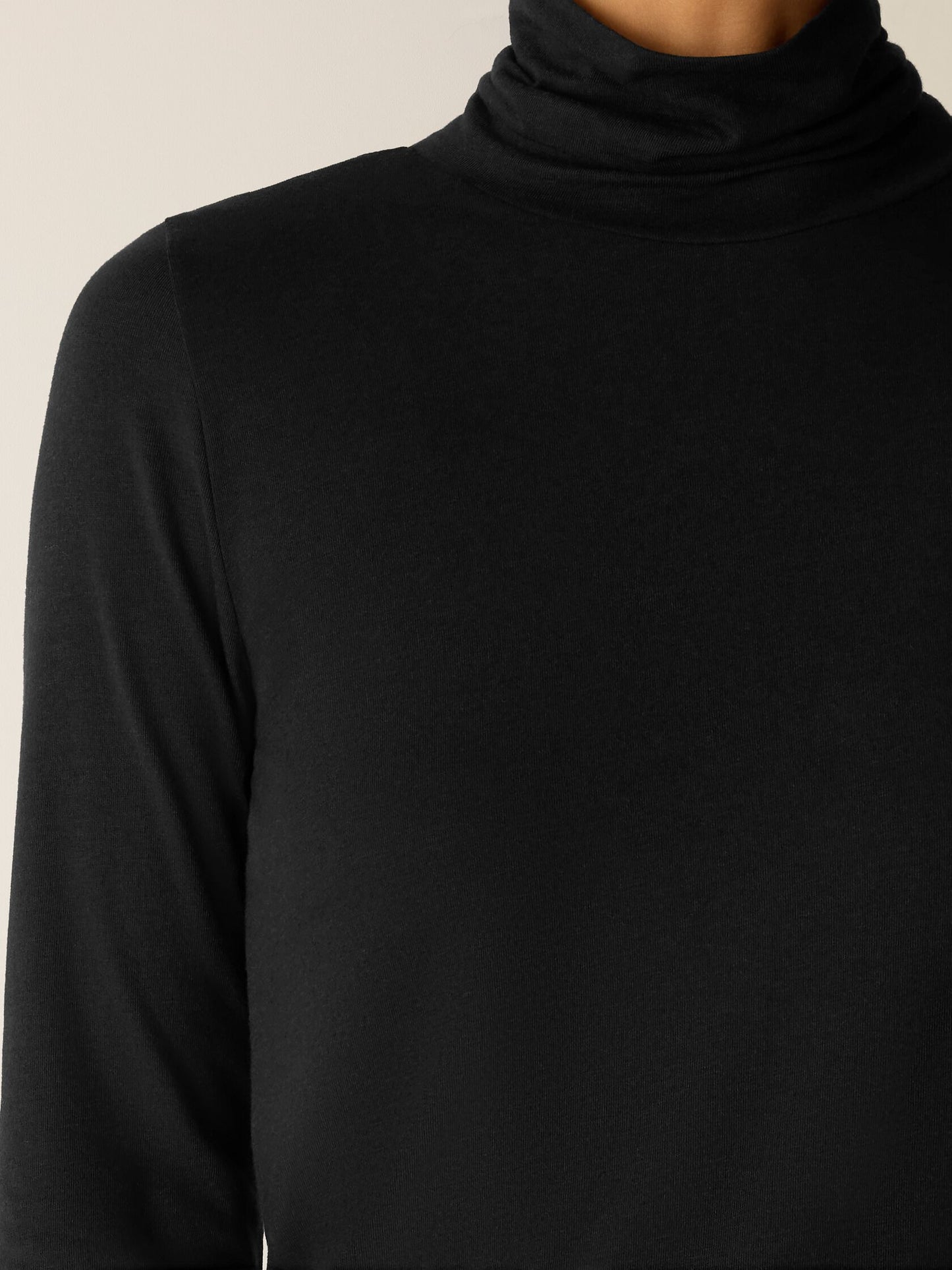 Eileen Fisher Cotton Blend Knit Turtleneck