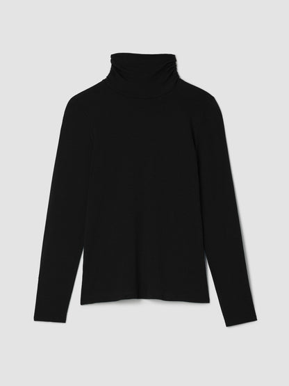 Eileen Fisher Cotton Blend Knit Turtleneck