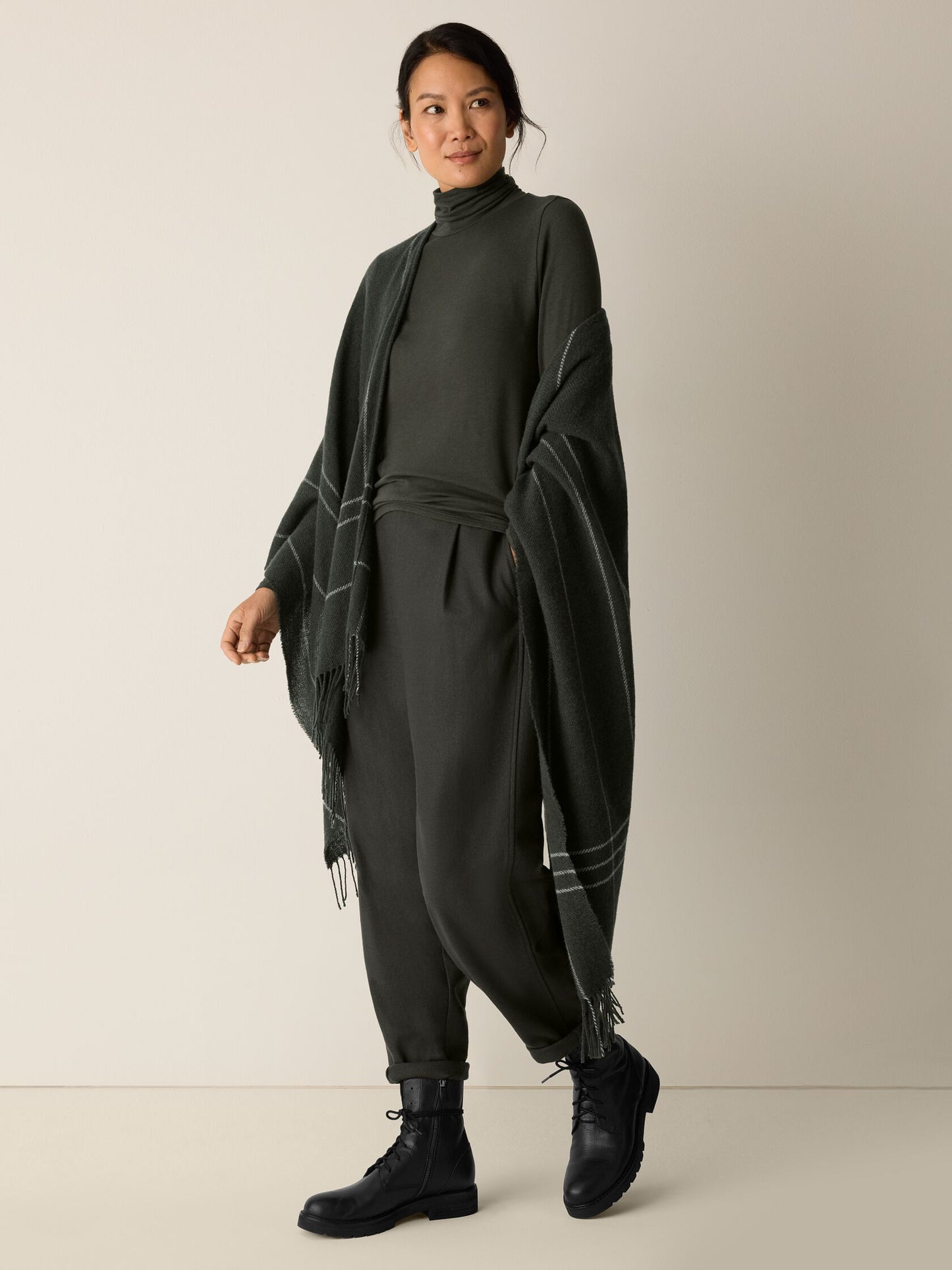 Eileen Fisher Cotton Blend Knit Turtleneck