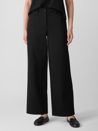 Eileen Fisher Washable Flex Ponte Wide Leg Trouser