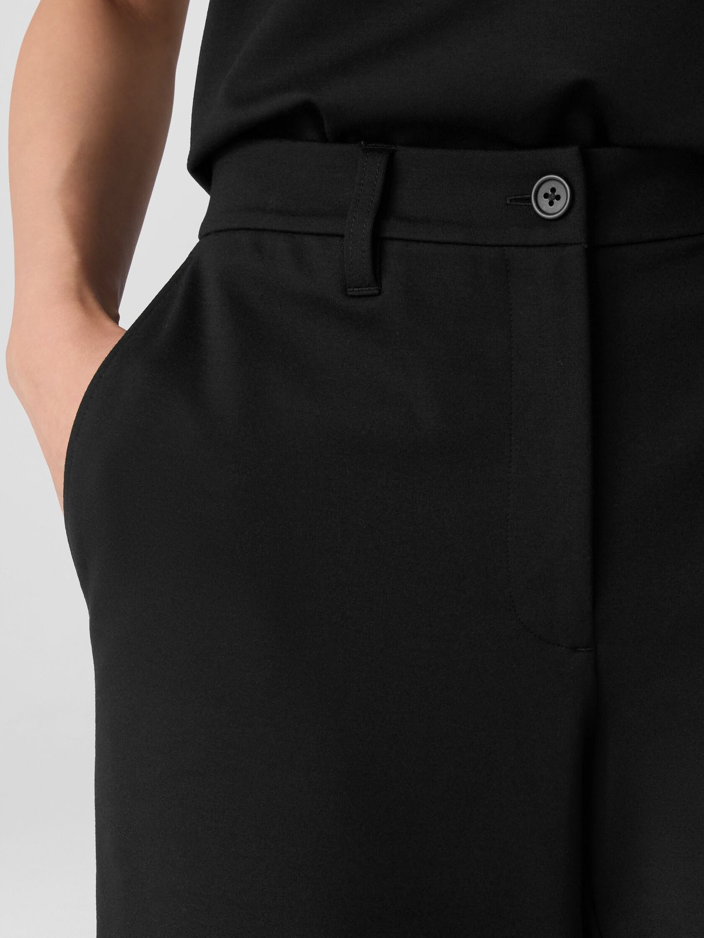 Eileen Fisher Washable Flex Ponte Wide Leg Trouser