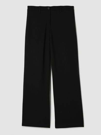 Eileen Fisher Washable Flex Ponte Wide Leg Trouser