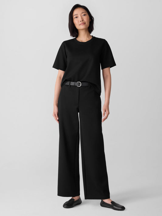 Eileen Fisher Washable Flex Ponte Wide Leg Trouser