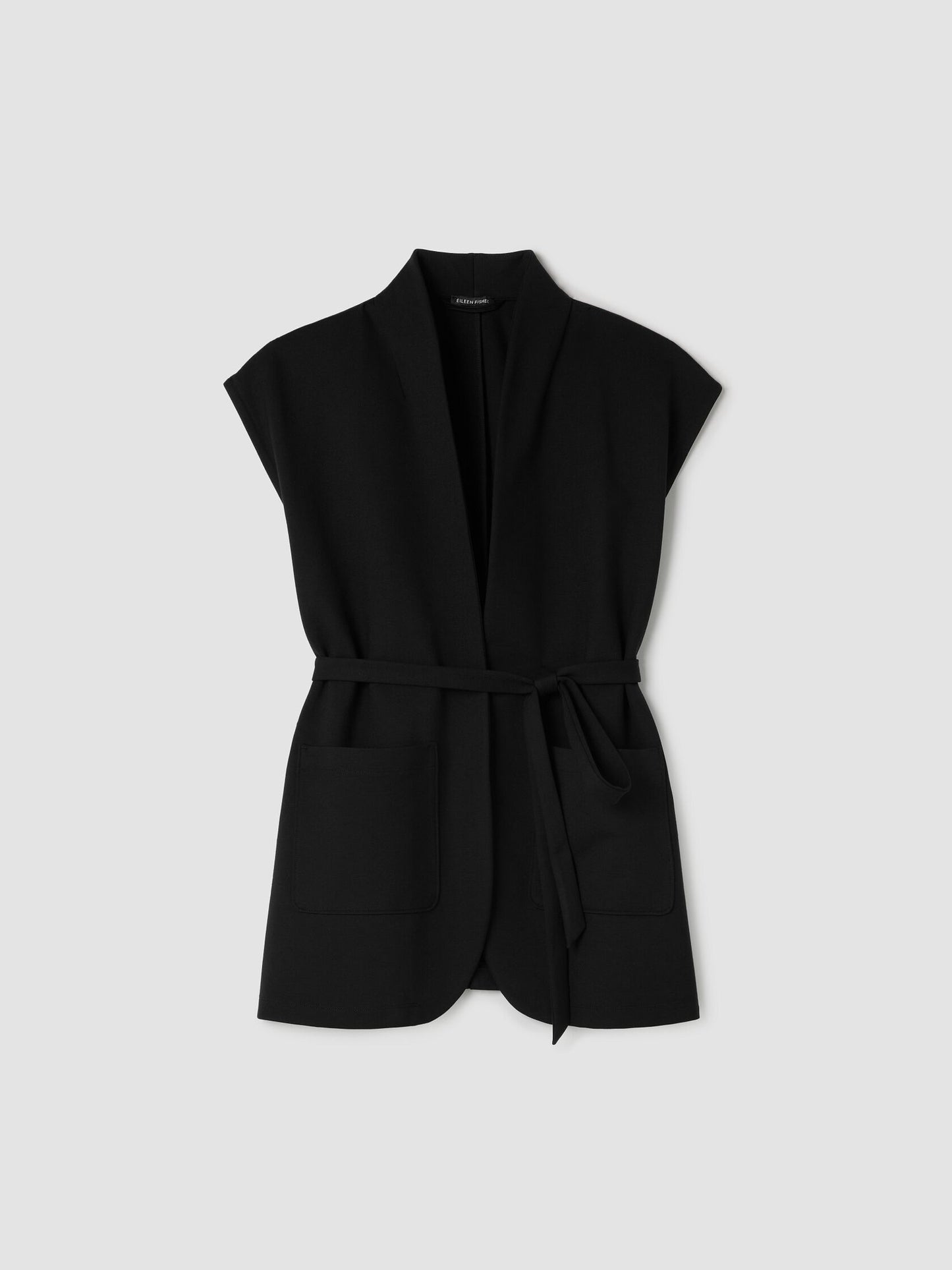 Eileen Fisher Washable Flex Ponte High Collar Vest