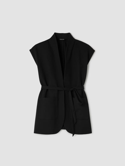 Eileen Fisher Washable Flex Ponte High Collar Vest