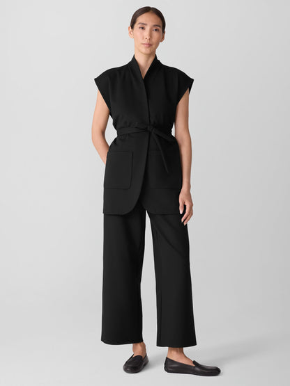 Eileen Fisher Washable Flex Ponte High Collar Vest