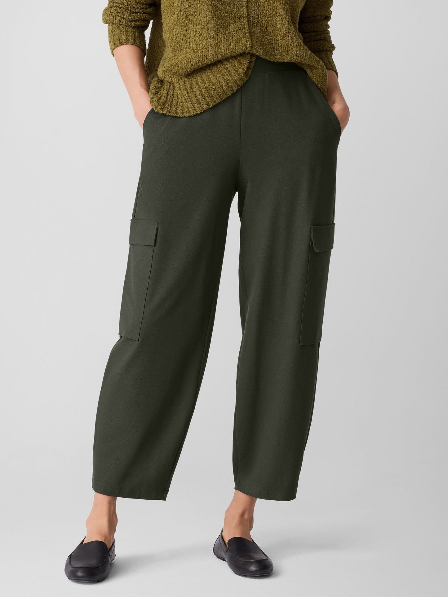 Eileen Fisher's Washable Stretch Crepe Cargo Pant