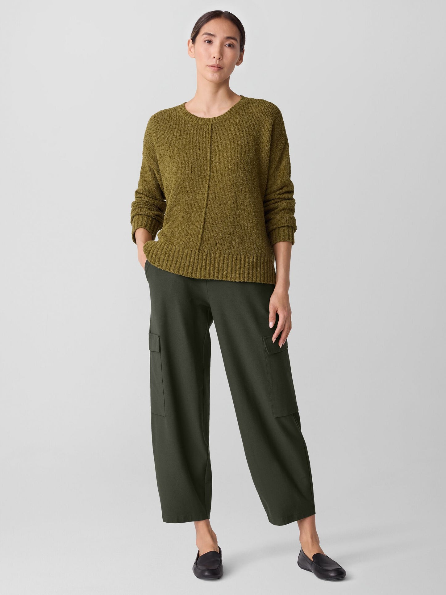 Eileen Fisher's Washable Stretch Crepe Cargo Pant