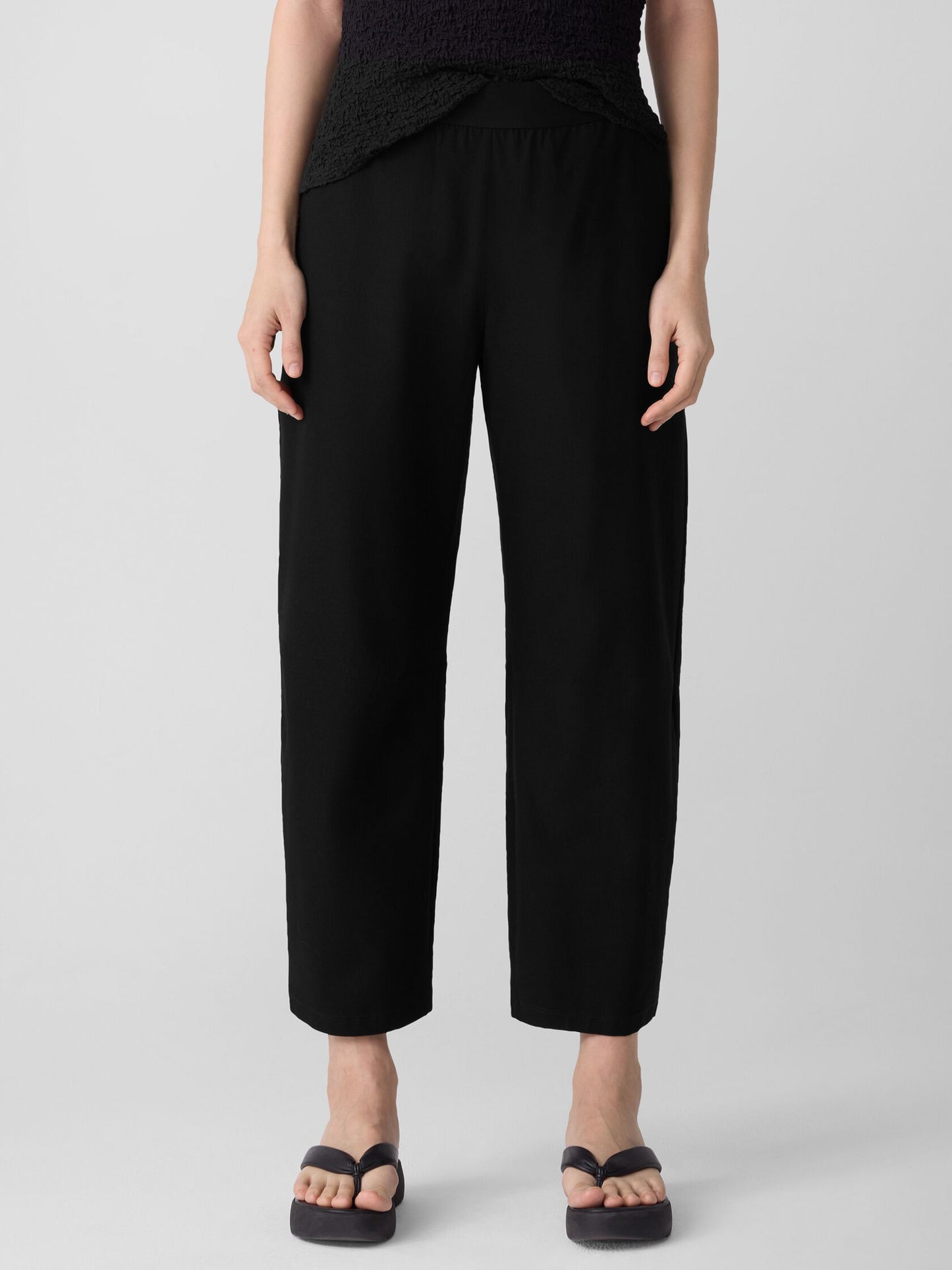 Eileen Fisher Washable Crepe Barrel Ankle Pant