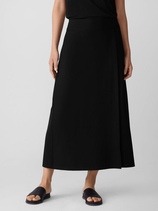 Eileen Fisher Washable Crepe Wrap Skirt