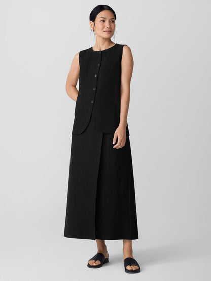 Eileen Fisher Washable Crepe Wrap Skirt