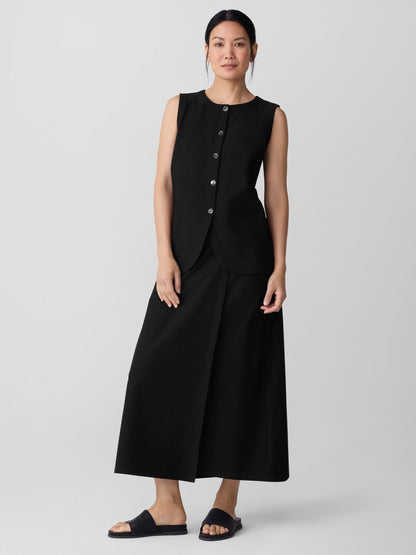 Eileen Fisher Washable Stretch Crepe Long Vest