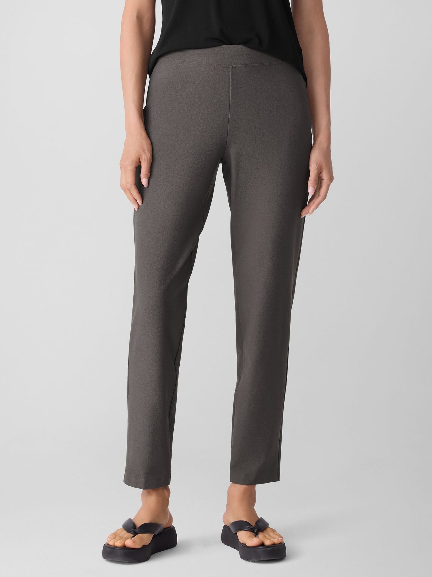 Eileen Fisher Washable Stretch Crepe Slim Ankle Pant