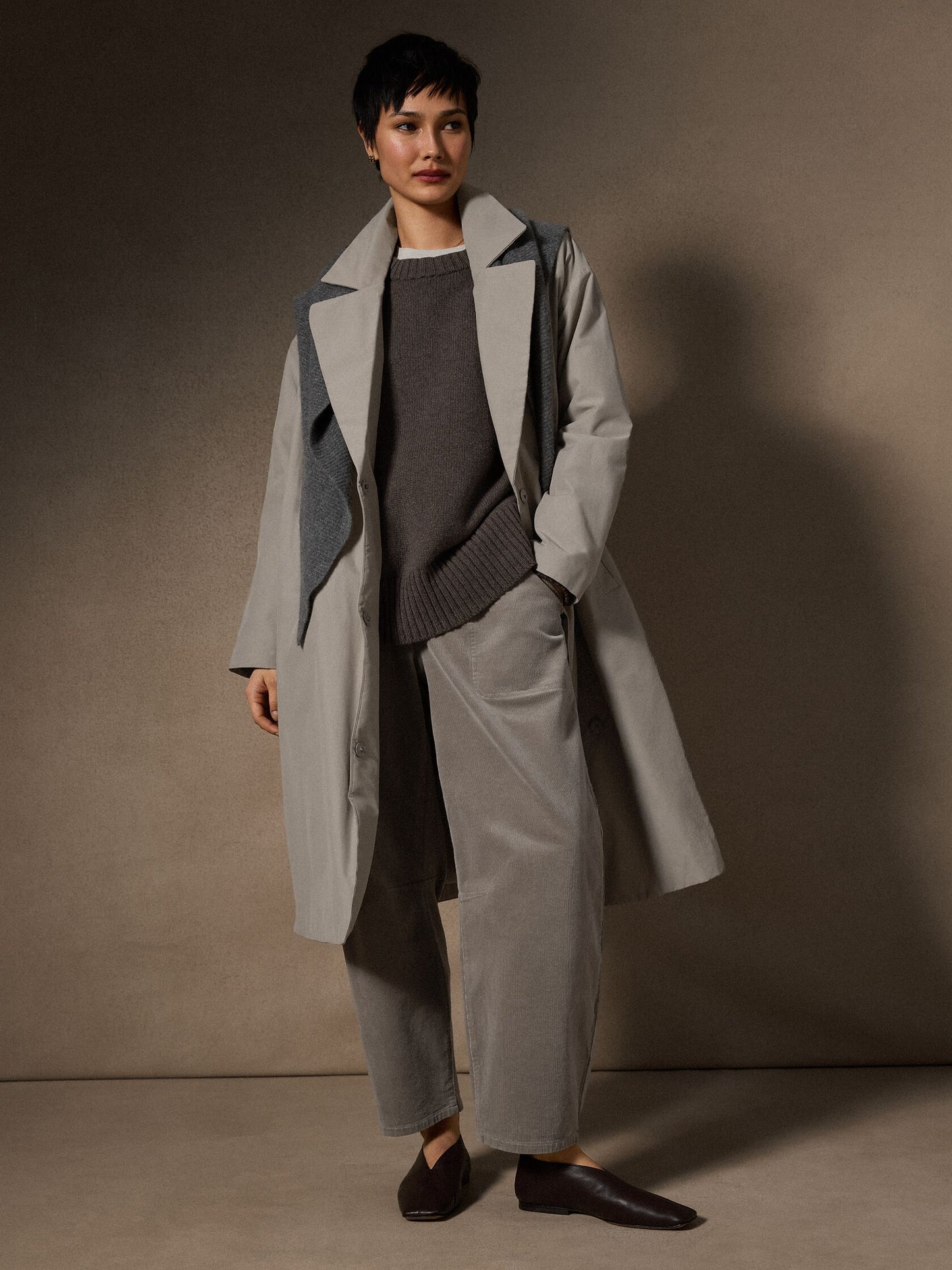Eileen Fisher Padded Trench Coat