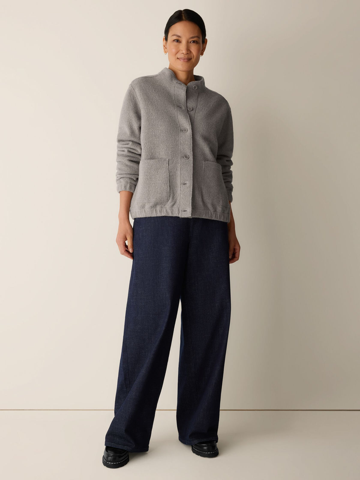 Eileen Fisher Stand Collar Jacket