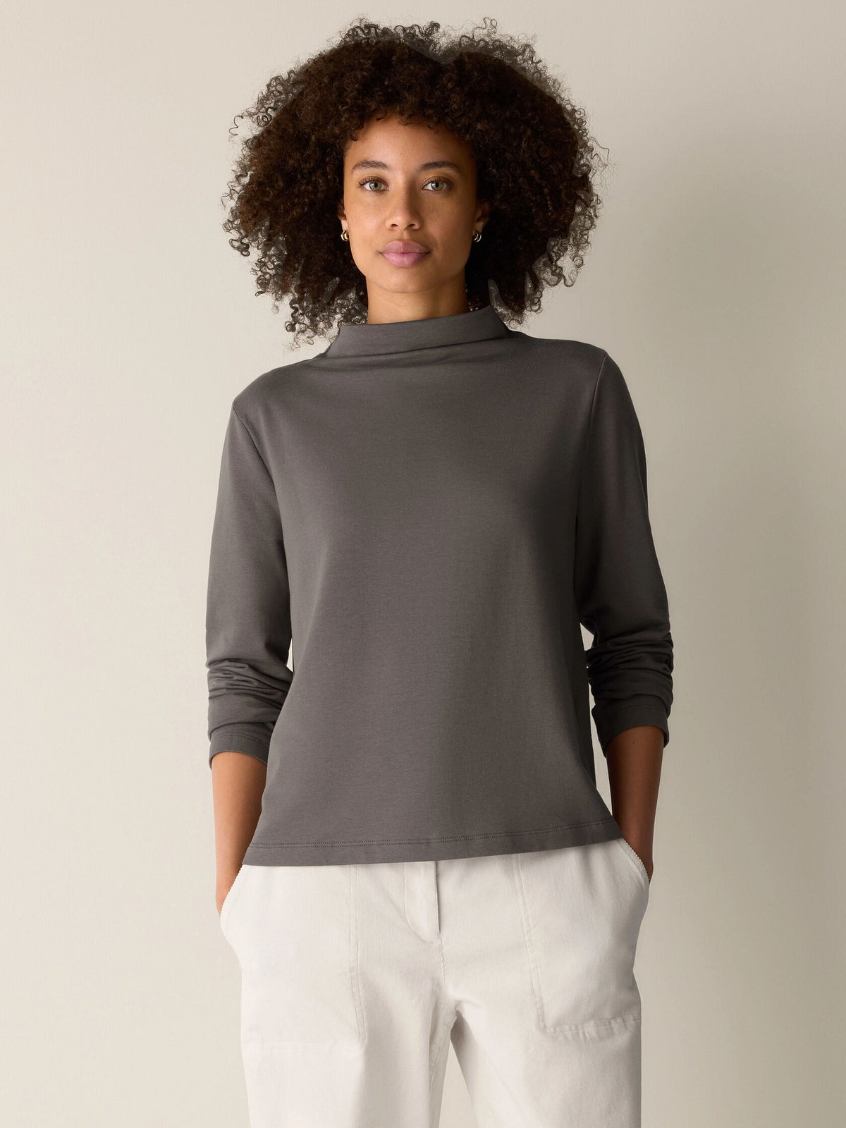 Eileen Fisher Funnel Neck Top